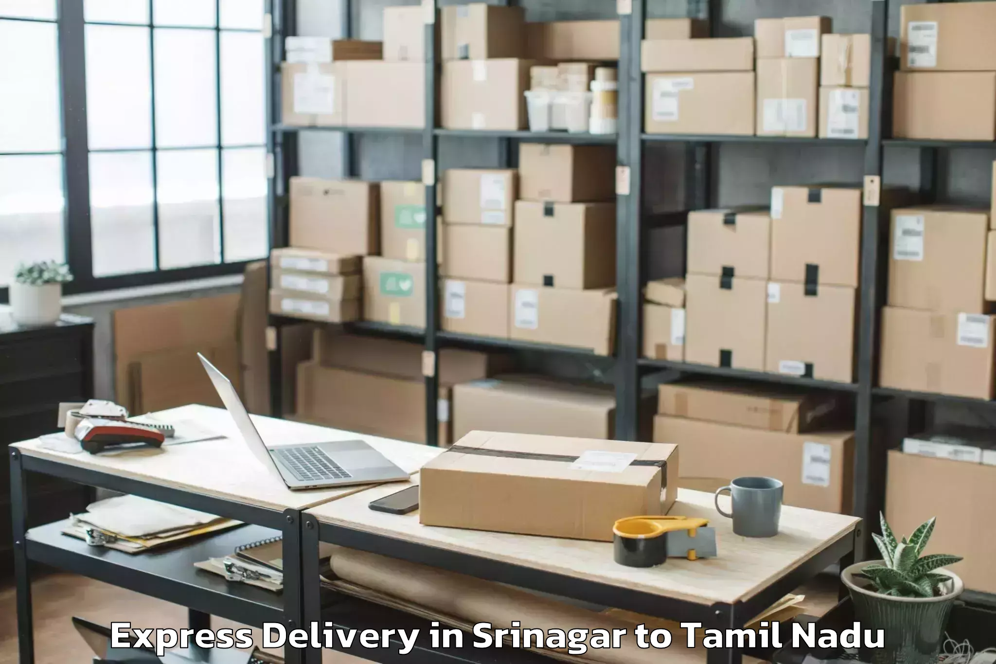 Efficient Srinagar to Chennai Marina Mall Express Delivery